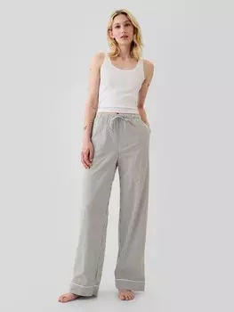 Пижамные брюки из поплина Gap, зеленый