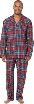 Пижамные брюки Polo Ralph Lauren Folded Woven Long Sleeve PJ Top & PJ Pants, цвет Bistro Plaid/Polo Black Pony Print