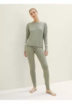 Пижамные штаны TOM TAILOR, цвет Mottled Green