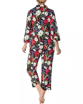 Пижамный комплект Bedhead PJs 3/4 Sleeve Cropped PJ Set, цвет Winterberry Blooms