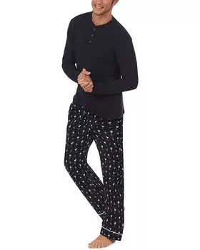 Пижамный комплект Bedhead PJs Long Sleeve Henley Pajama Set, цвет Tipsy Martini