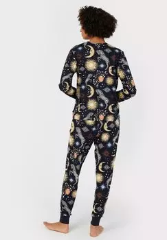 Пижамный комплект CELESTIAL ZEBRA PRINT Chelsea Peers, темно-синий