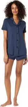 Пижамный комплект Cosabella Bella Short Sleeve Top Boxer Set, цвет Navy/Navy
