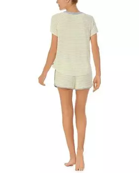 Пижамный комплект DKNY Short Sleeve Boxer PJ Set, цвет Yellow Stripe