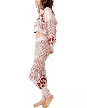 Пижамный комплект Free People Snow Bunny Set, цвет Candy Combo