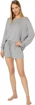 Пижамный комплект Honeydew Intimates Good Times Long Sleeve Shortie Set, серый