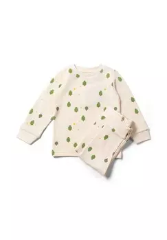 Пижамный комплект Little Green Radicals, кремовый