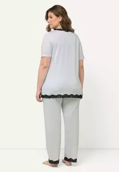 Пижамный комплект POLKA DOT SHORT SLEEVE SET Ulla Popken, белый