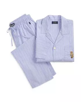 Пижамный комплект Polo Bear Woven Polo Ralph Lauren, синий