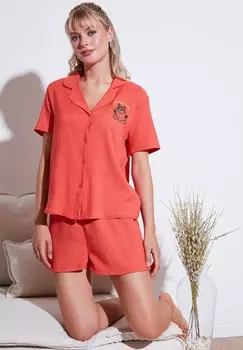 Пижамный комплект REGULAR FIT SET LELA, коралл