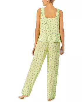 Пижамный комплект Sanctuary Crop Tank Long Pants PJ Set, цвет Lime Floral