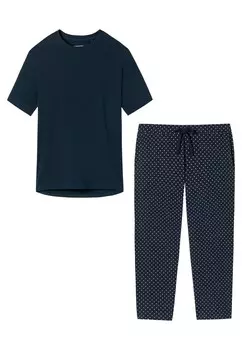 Пижамный комплект SET Schiesser, темно-синий