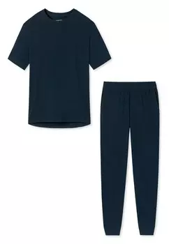 Пижамный комплект SET Schiesser, темно-синий