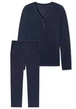 Пижамный комплект SET Schiesser, темно-синий