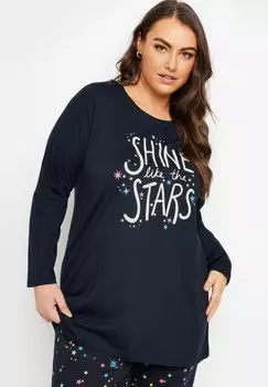 Пижамный комплект STAR PRINT PACK OF 2 Yours Clothing, темно-синий