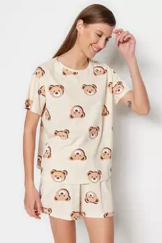 Пижамный комплект TRENDYOLMLLA, экру