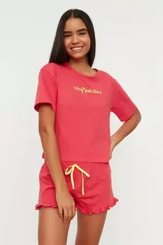 Пижамный комплект TRENDYOLMLLA, фуксия