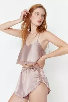 Пижамный комплект TRENDYOLMLLA, коричневый