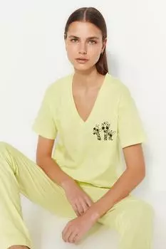 Пижамный комплект TRENDYOLMLLA, зеленый