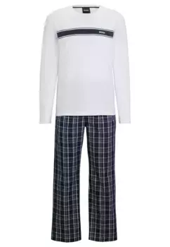Пижамный комплект urban long set Boss, синий