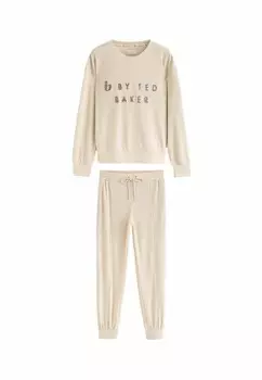 Пижамный комплект WAFFLE CREW SET REGULAR FIT Ted Baker, бежевый