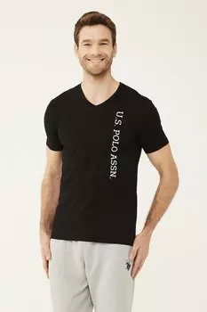 Пижамный топ со шпицем U S Polo Assn , черный