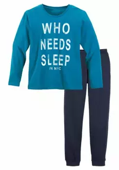 Пижамы AUTHENTIC LE JOGGER (2 шт., 1 шт.), "Кому нужен сон", синий