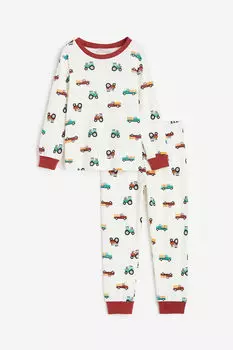 Пижамы из джерси H&M, белый