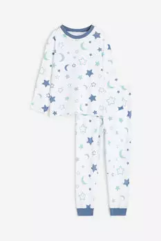 Пижамы из джерси H&M, белый