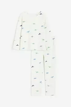 Пижамы из джерси H&M, белый