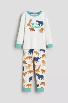 Пижамы из джерси H&M, белый