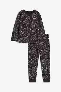 Пижамы из джерси H&M, черный