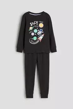 Пижамы из джерси H&M, черный