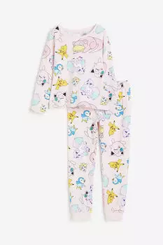 Пижамы из джерси H&M, розовый