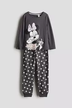 Пижамы из джерси H&M, серый
