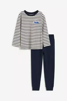 Пижамы из джерси H&M, синий
