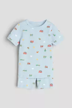 Пижамы из джерси H&M, синий