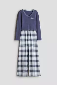 Пижамы из джерси H&M, синий