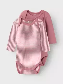 Пижамы Name It "NBNBODY 2P LS Y/D CORE NOOS" (комплект, 2 шт.), цвет Mesa Rose