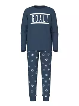 Пижамы Name It "NKMNIGHTSET DARK DENIM FOOTBALL NOOS" (комплект, 2 шт.), цвет Dark Denim