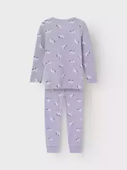 Пижамы Name It "NMFNIGHTSET LAVENDER UNICORN RIB NOOS" (набор, 2 шт.), цвет Lavender Aura