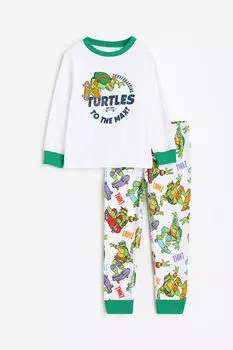 Пижамы с принтом H&M, белый