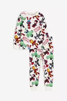 Пижамы с принтом H&M, белый