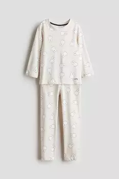 Пижамы с принтом H&M, бежевый
