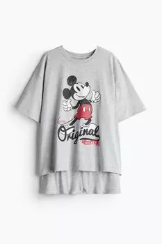 Пижамы с принтом H&M, серый
