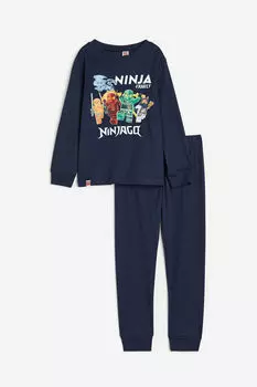 Пижамы с принтом H&M, синий