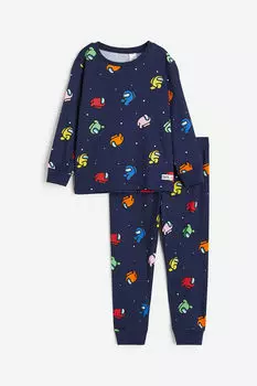 Пижамы с принтом H&M, синий