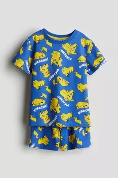 Пижамы с принтом H&M, синий