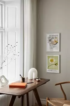 Плакат fleurs du desert Postery, 30x40 см, белый