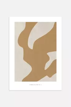 Плакат simplicit №2 Postery, 50x70 см, коричневый